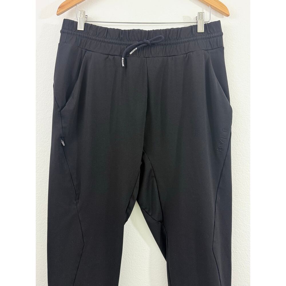 BYLT Active Jogger Pants Black Size L Relaxed Tapered Fit Side Zip Pocket - Picture 4 of 13
